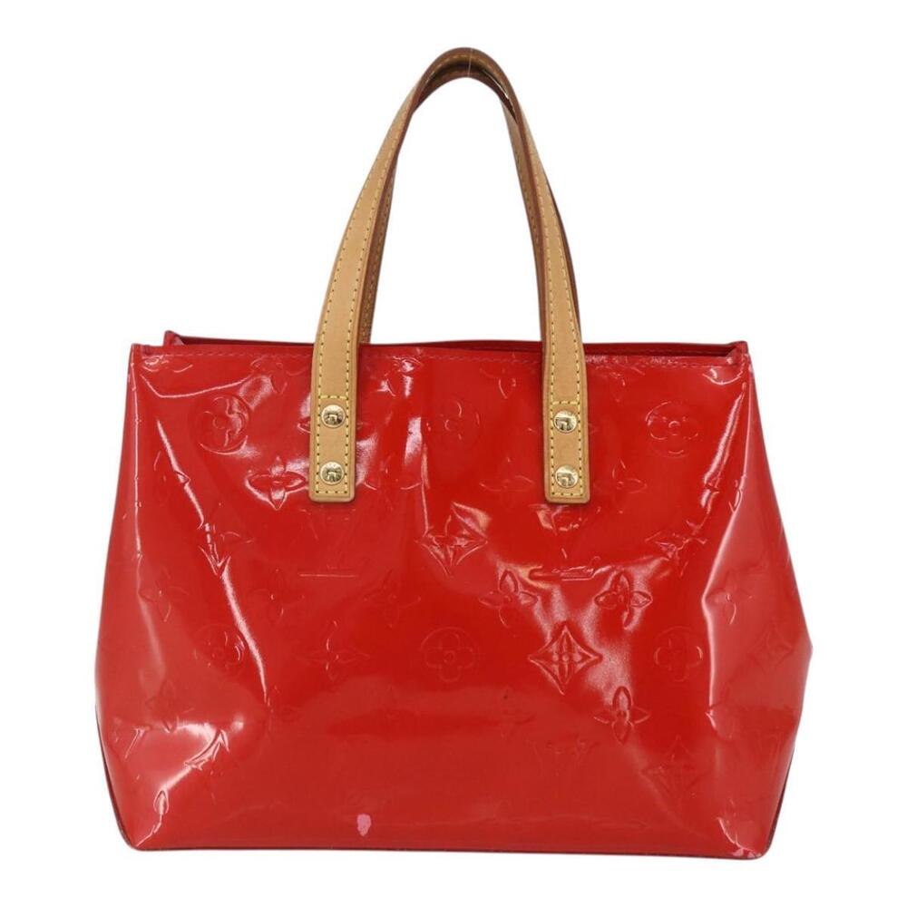 LOUIS VUITTON Monogram Vernis Reade PM Hand Bag Red Rouge M91088 LV Auth 158118 - Picture 2 of 16